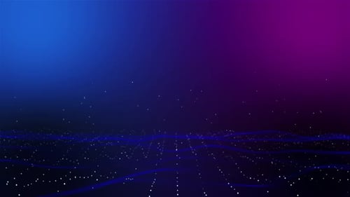 Light Trail Particles Bright Beams Falling Down and Light at the Top Digital Data Flow Background