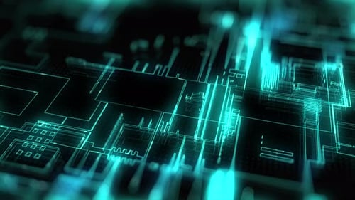 Glowing Abstract Technology Data Flow Background Animation