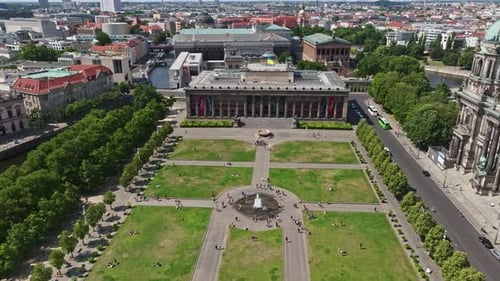Aerial view of Altes Museum in Berlin , Germany