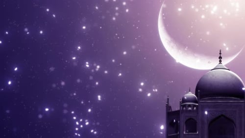 Ramadan Kareem with Taj Mahal 4K