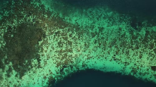 4k Aerial of Turquoise Colored Coral Reef, Coron, Palawan Philippines 1