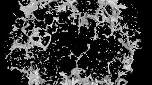 Abstract White Liquid Burst Reveal Transition