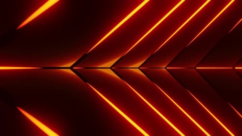 Futuristic Glowing Chevron Lines Abstract Motion Background Loop