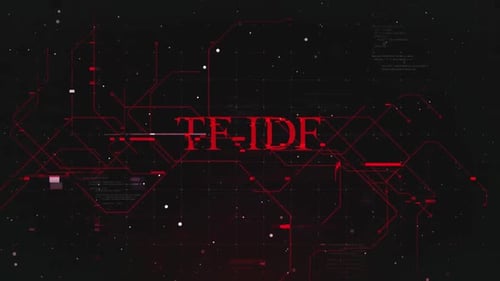 Tf Idf Text Over Futuristic Cyberspace Background