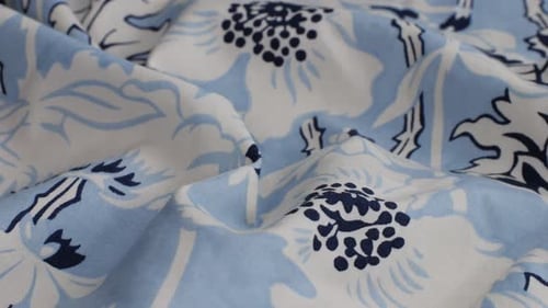 Colorful Textile Cloth Texture Closeup Macro Floral Print Fashion Fabric Multicolor