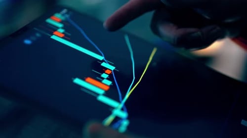 Stock Market Charts Analysis on Digital Device