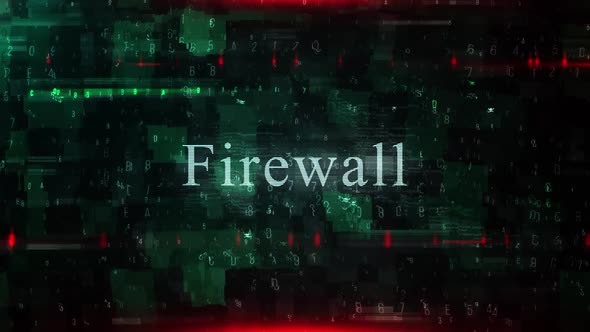Firewall text animation with digital background , Backgrounds Motion ...