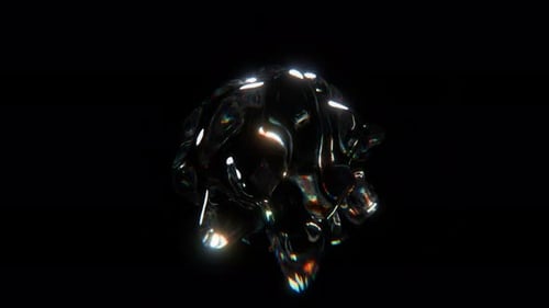 Dynamic Abstract Fluid Shimmering Morphing Loop Background