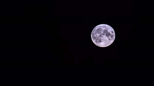 Avistamiento de luna llena dominando los cielos de medianoche