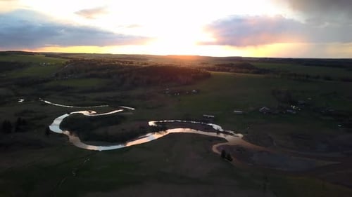 View of the tranquil landscape from above