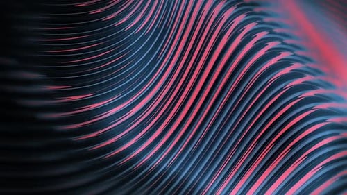 Glowing Wavy Lines Abstract Motion Background