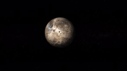 Ceres Fiktiver Zoom in 3D Realistisch rotiertem Planeten