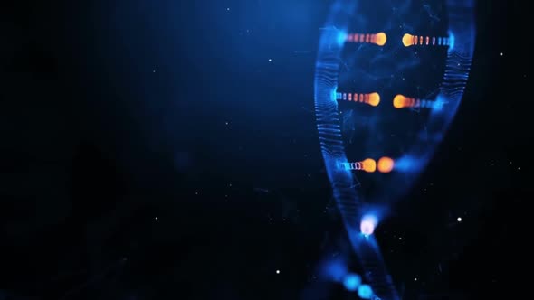 Futuristic Digital DNA Helix Rotation Background, Backgrounds Motion ...