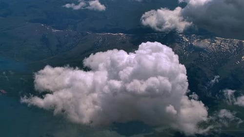 Cumulus Cloud High Angle View from Airplane