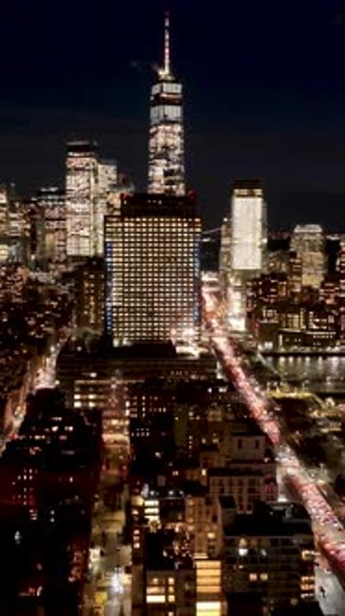 Downtown New York At Manhattan In New York United States.