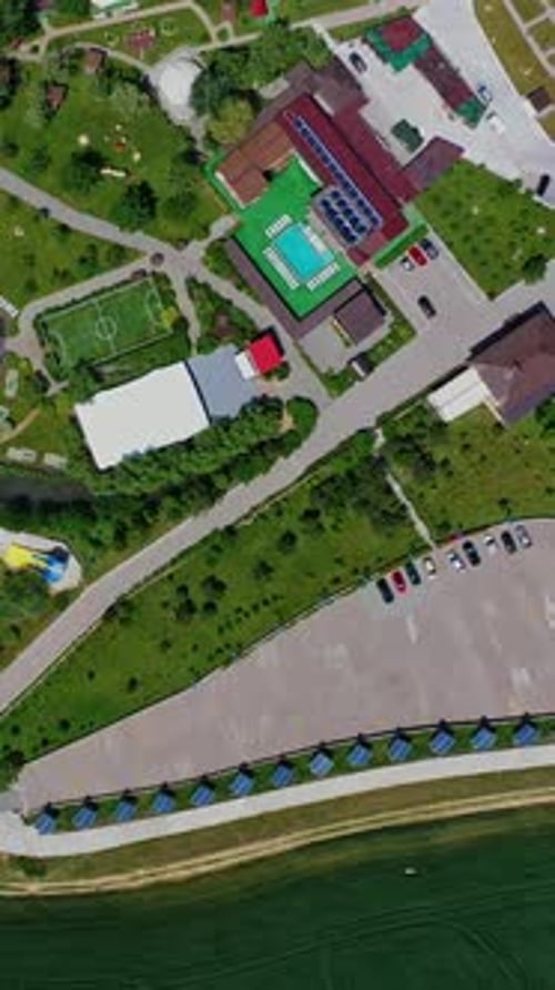 Resort complex for leisure activity. Modern recreation center with health attractions