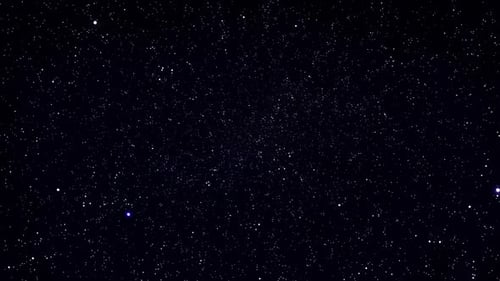 Se déplacer dans un champ d'étoiles dense dans une galaxie de l'univers spatial lointain