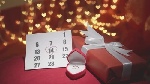 Romantic Gift and Ring for Valentine's Day