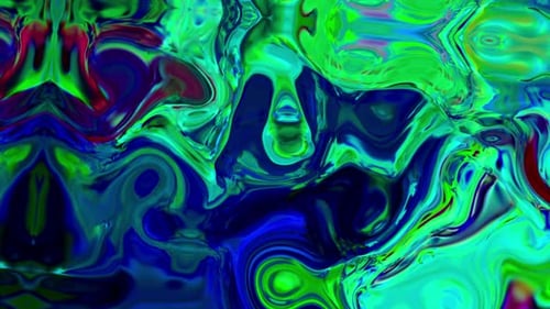 Vibrant Liquid Swirls Abstract Psychedelic Background Animation