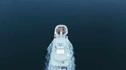 Passenger and Vehicle Ferry in Norwegian Fjord