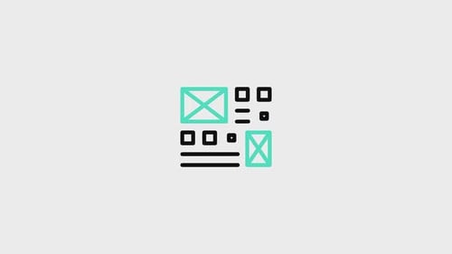 Animiertes Wireframe-Symbol