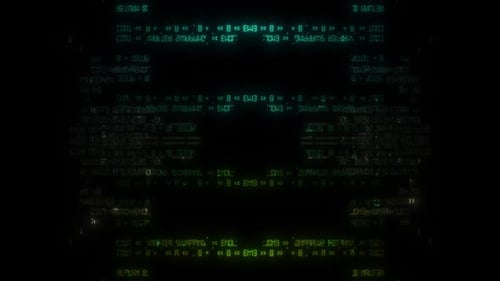 Futuristic Glowing Code and Data Stream Digital Background
