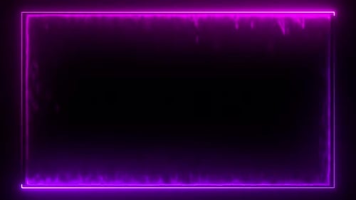 Pink & Purple Neon Rectangle Border Loop V17