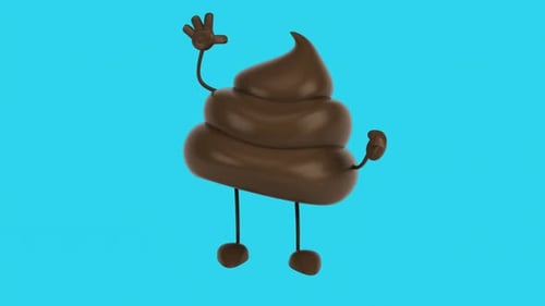 Lustiger 3D-Cartoon-Kot (mit Alphakanal)