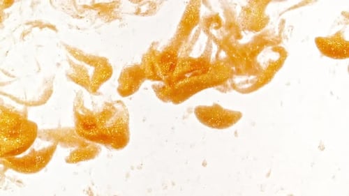 Abstract Swirling Liquid, Yellow and Orange Colors