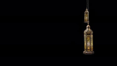 Lanterne de Ramadan avec boucle incluse avec canal Alpha