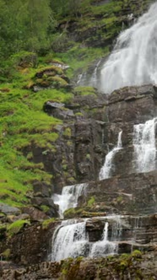 Voss Hordaland Norway Waterfall Tvindefossen