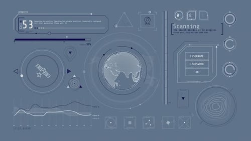 Animation of Infographics About Satellite Communications on Alpha Channel