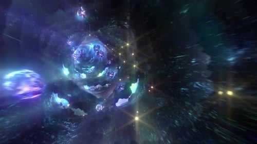 4k Dark Fragments Tunnel Motion Background