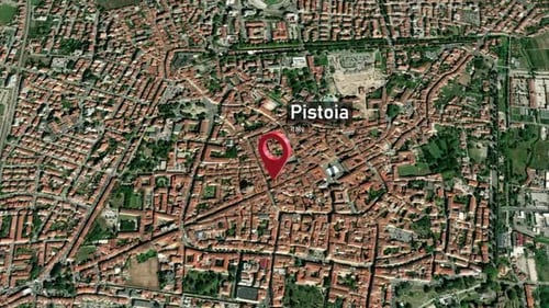 Pistoia City Zoom (Italy) from Space to Earth