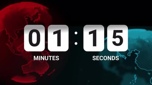 5-Minuten-Countdown-Timer für Nachrichtenhintergrund