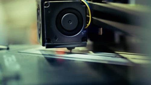 Three Dimensional Printer Creating Object Close Up