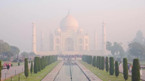 Amazing view of the Taj Mahal at sunrise, Agra, India