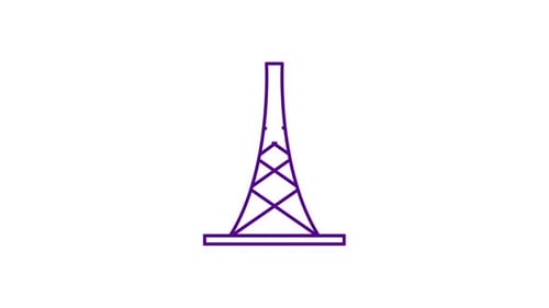 Animated Pylon Line Art Reveal