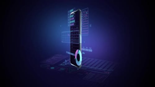 Phone and Animated Stock Infographics