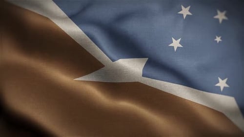 Abstract Blue and Brown Waving Flag Loop