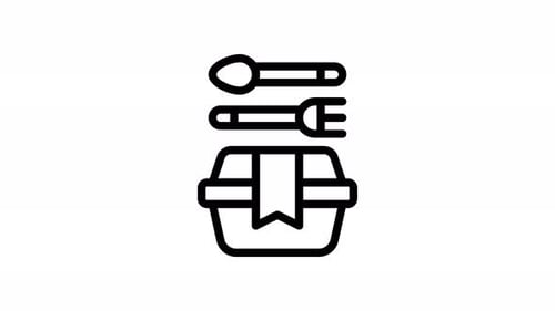 take away line icon animation
