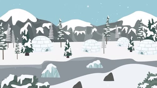 Winter, Eis, Schnee, Herbst, Kalter Tag, Natur, Animation