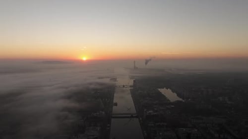 Unbelievable fog conditions in Dublin 4K Cinematic Drone Footage 06- Co.Dublin - Ireland