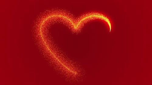 Sparkling Particle Heart Shape Reveal