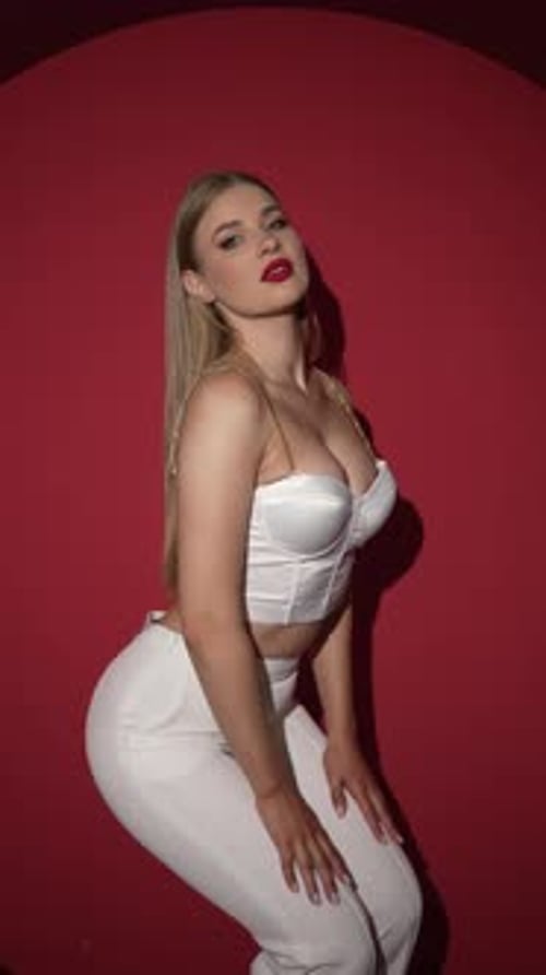 Seductive Model Posing in the Studio