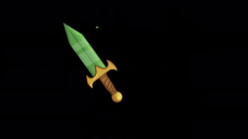 Warrior Sword in 2D-Animationsgrafiken auf Alpha Channel 4K