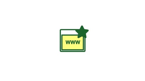 Flat Design Website Icon with Star Animation