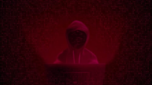 Digital Code Darknet Fraud Cryptocurrency Bitcoin Concept.