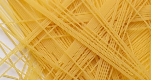 Pasta Backgroud Macro View of Dry Authentic Italian Spaghetti