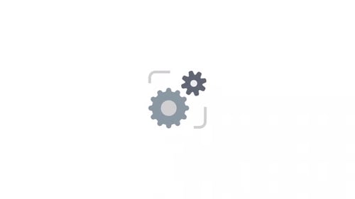 Spinning Gears Icon Animation in Modern Style